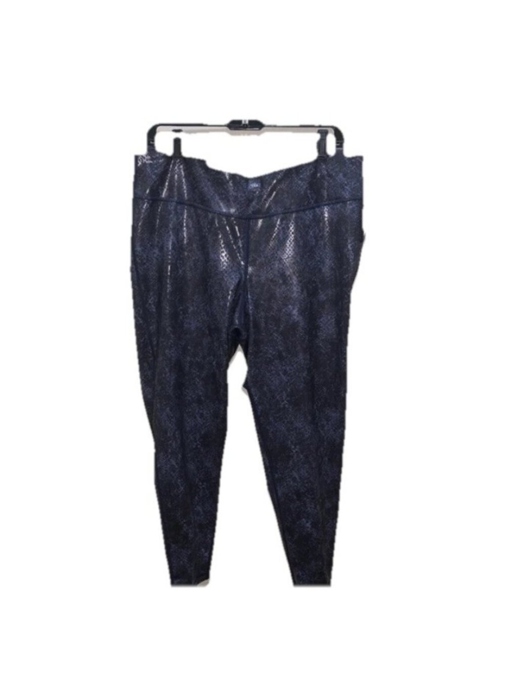 Ideology athletic cropped pants Plus Sz 2X black blue Animal print new Pull on